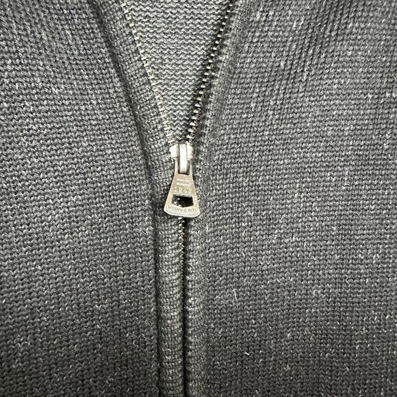 Old Navy Men's Black Cotton Knit Mock Neck Full Zip Sweater Jacket Medium - Picture 5 of 8